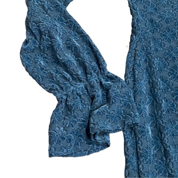 Amanda Uprichard Floral Stretch Lace Dress Blue Size Small - Picture 5 of 7